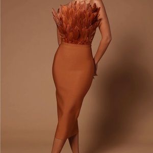 Bandage MIDI dress - Bronze